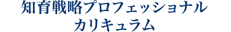 知育戦略プロフェッショナル カリキュラム