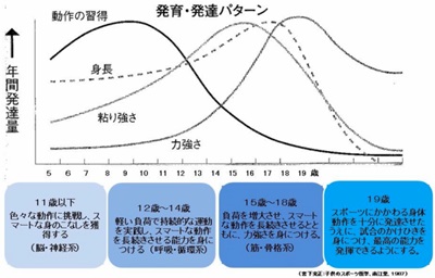 運動の成長曲線