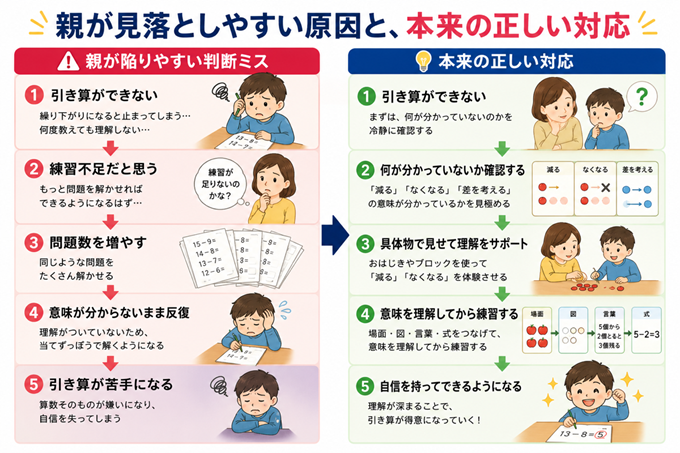 引き算　教え方　本文1枚目