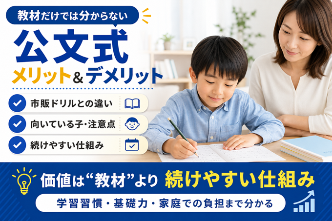 公文式メリットデメリット　ヘッダー