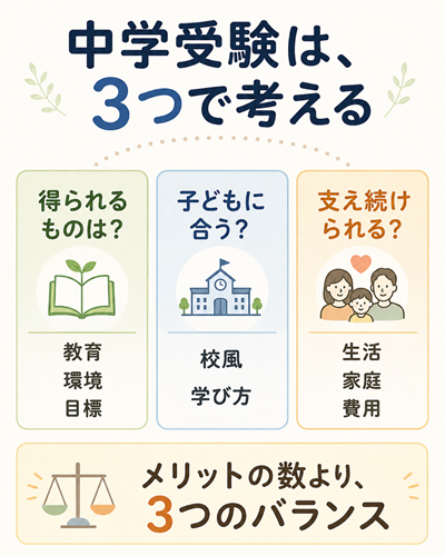 中学受験　メリット　デメリット　本文図１