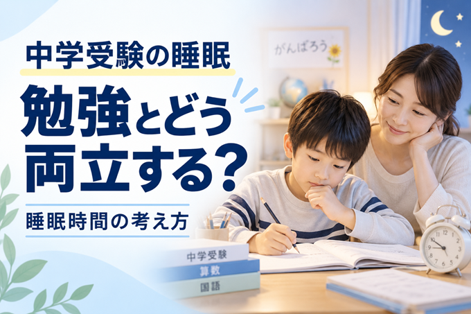 中学受験　睡眠　ヘッダー画像