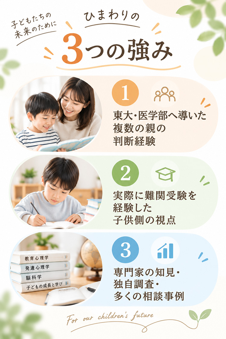 幼児教室ひまわりの3つの強み