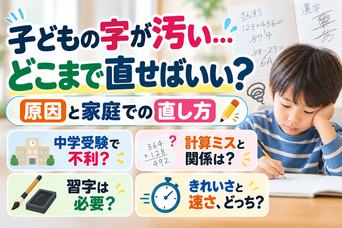 子供　字が汚い　ヘッダー画像
