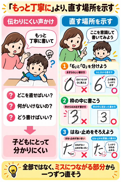 子供　字が汚い　本文図２