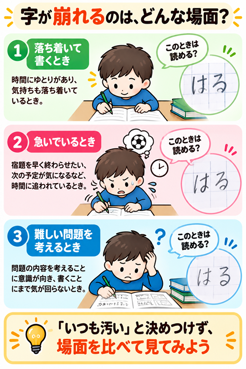 子供　字が汚い　本文図４